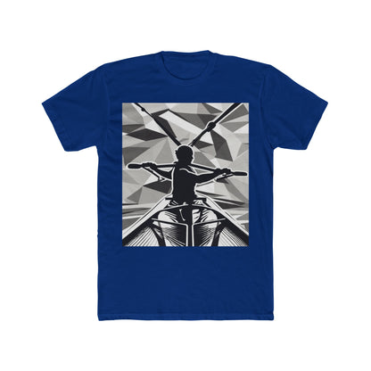 boostlete-am-crew-scene-rower-outline-geometric-0060 — Unisex Cotton Crew Tee (NL 3600)