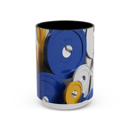 boostlete-field-day-icon-barbell-offset-geometric-0150 — Accent Mug 11oz/15oz