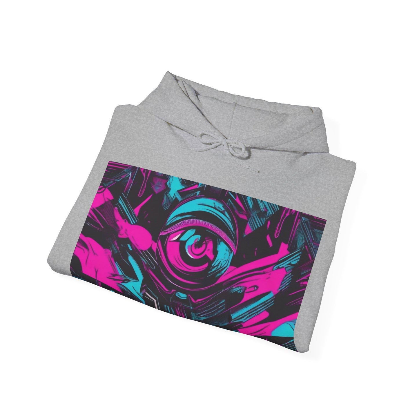 boostlete-iron-intent-type-eyes-up-forward-big-line-art-0065 — Unisex Heavy Blend Hooded Sweatshirt (Gildan)