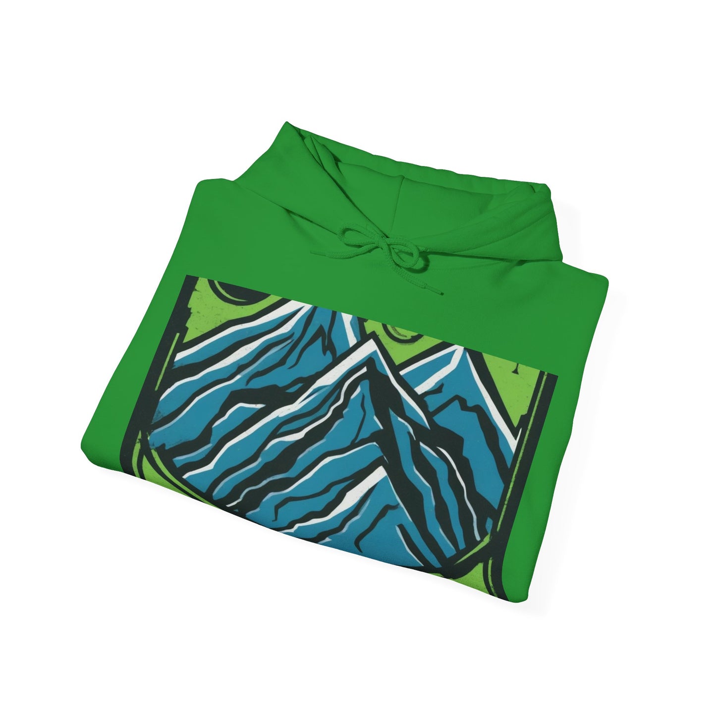 boostlete-pr-season-icon-mountain-grainy-badge-0154 — Unisex Heavy Blend Hooded Sweatshirt (Gildan)