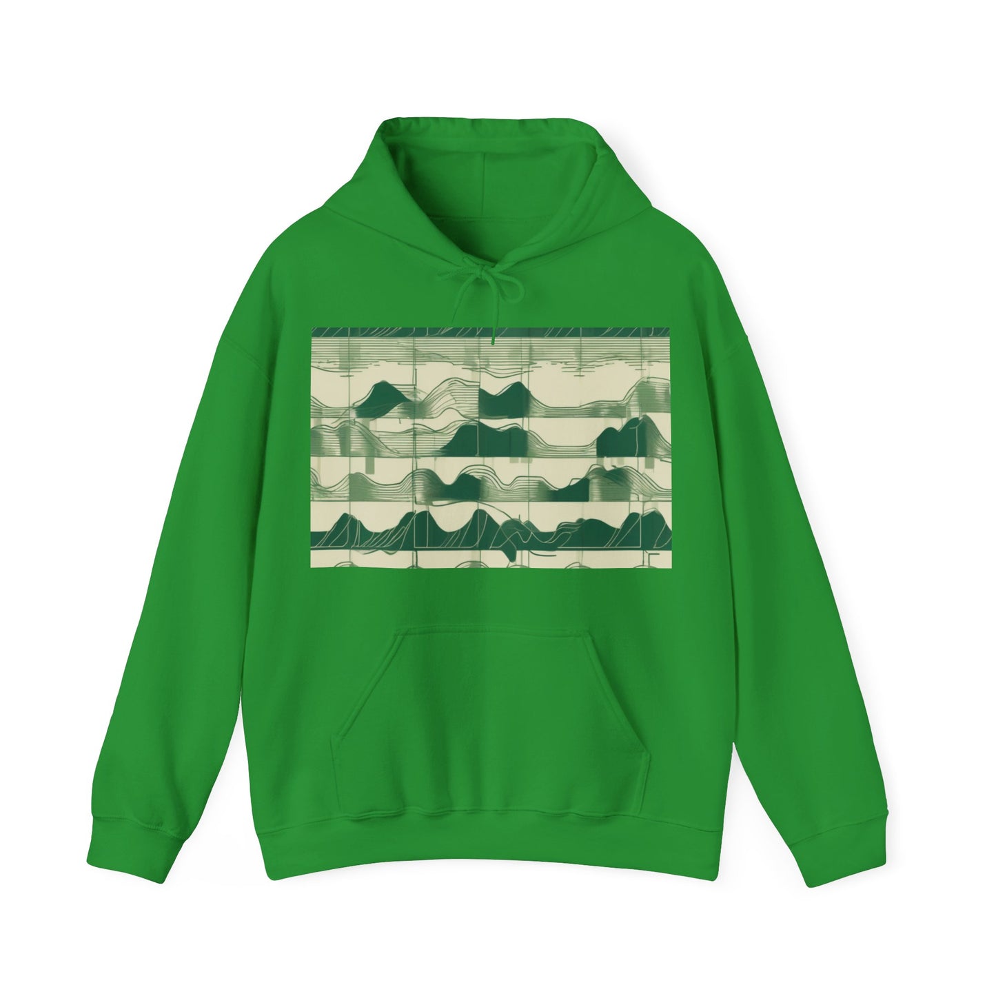 boostlete-mile-by-mile-pattern-audio-blueprint-0971 — Unisex Heavy Blend Hoodie (G18500)