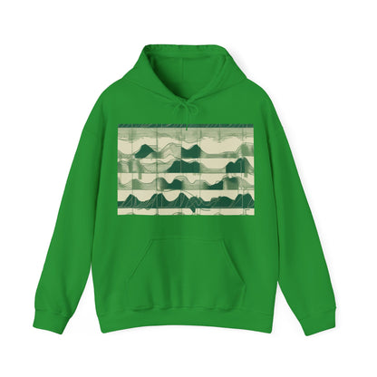 boostlete-mile-by-mile-pattern-audio-blueprint-0971 — Unisex Heavy Blend Hoodie (G18500)