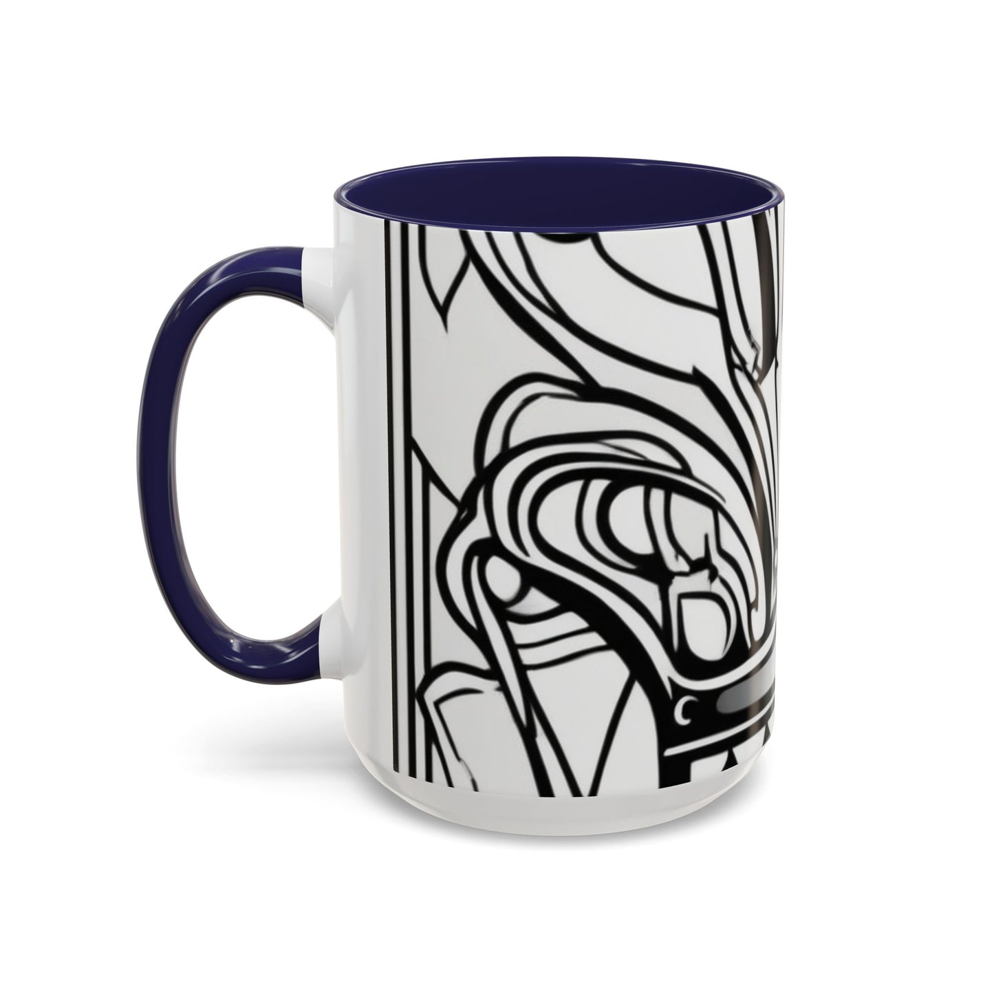 boostlete-boost-mode-icon-crown-offset-line-art-0190 — Accent Mug 11oz/15oz