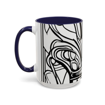 boostlete-boost-mode-icon-crown-offset-line-art-0190 — Accent Mug 11oz/15oz