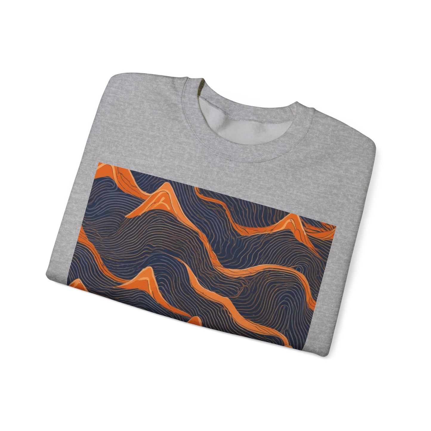 boostlete-boost-mode-pattern-topographic-engraved-0035 — Unisex Heavy Blend Crewneck Sweatshirt (Gildan)