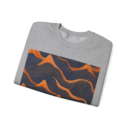 boostlete-boost-mode-pattern-topographic-engraved-0035 — Unisex Heavy Blend Crewneck Sweatshirt (Gildan)