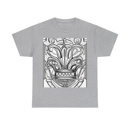 boostlete-boost-mode-icon-crown-offset-line-art-0190 — Unisex Heavy Cotton Tee (Gildan 5000)