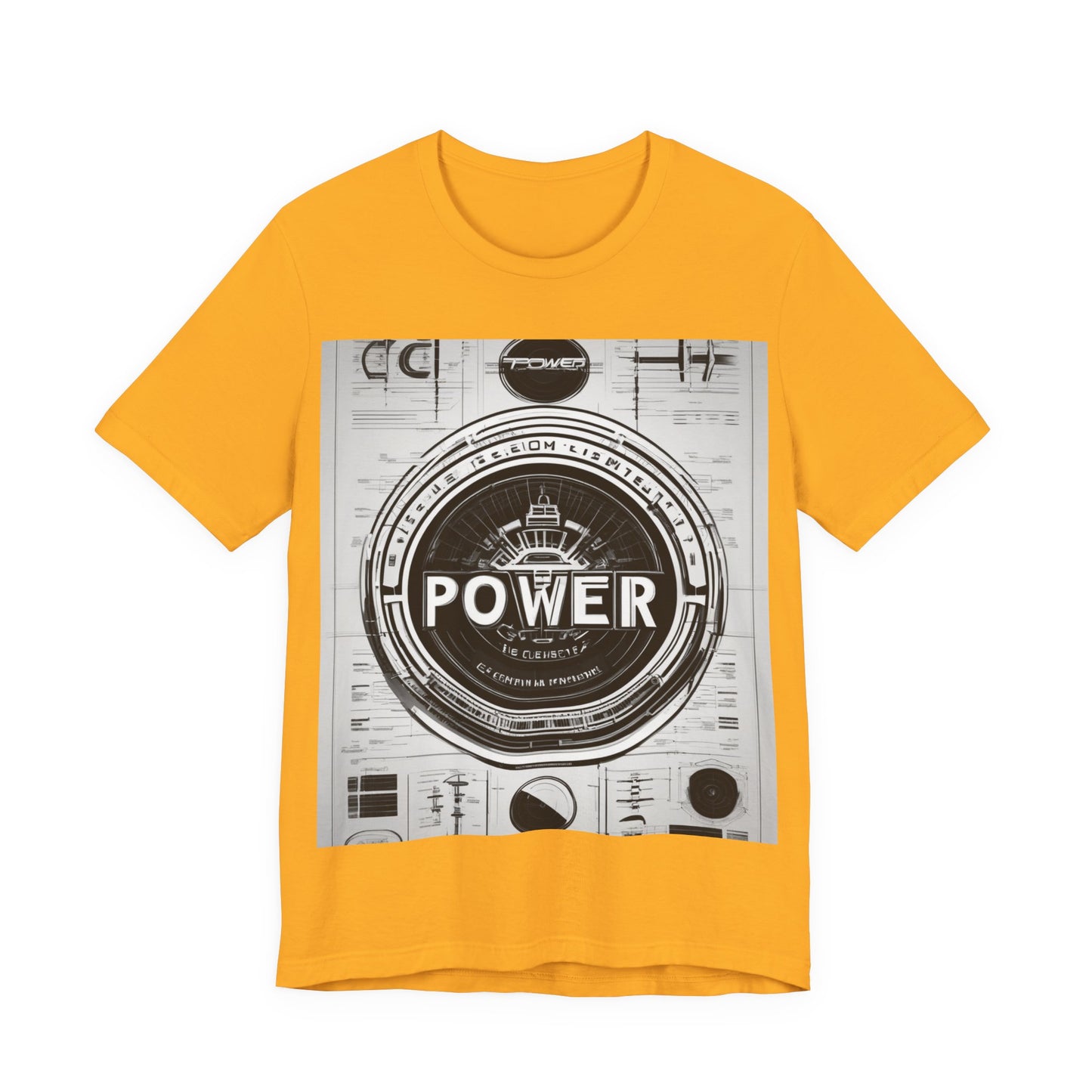 boostlete-boost-mode-type-power-in-quiet-badge-blueprint-0245 — Unisex Jersey Short Sleeve (B+C 3001)