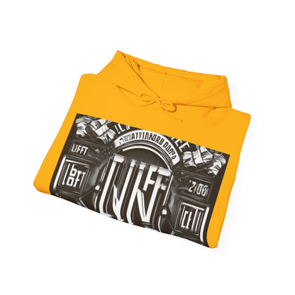 boostlete-am-crew-type-lift-the-standard-banner-engraved-0665 — Unisex Heavy Blend Hoodie (G18500)