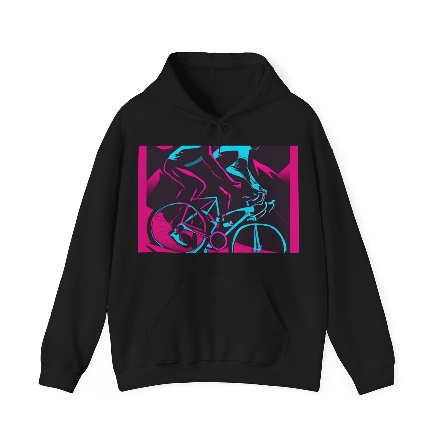boostlete-rise-grind-scene-cyclist-outline-vector-0868 — Unisex Heavy Blend Hoodie (G18500)