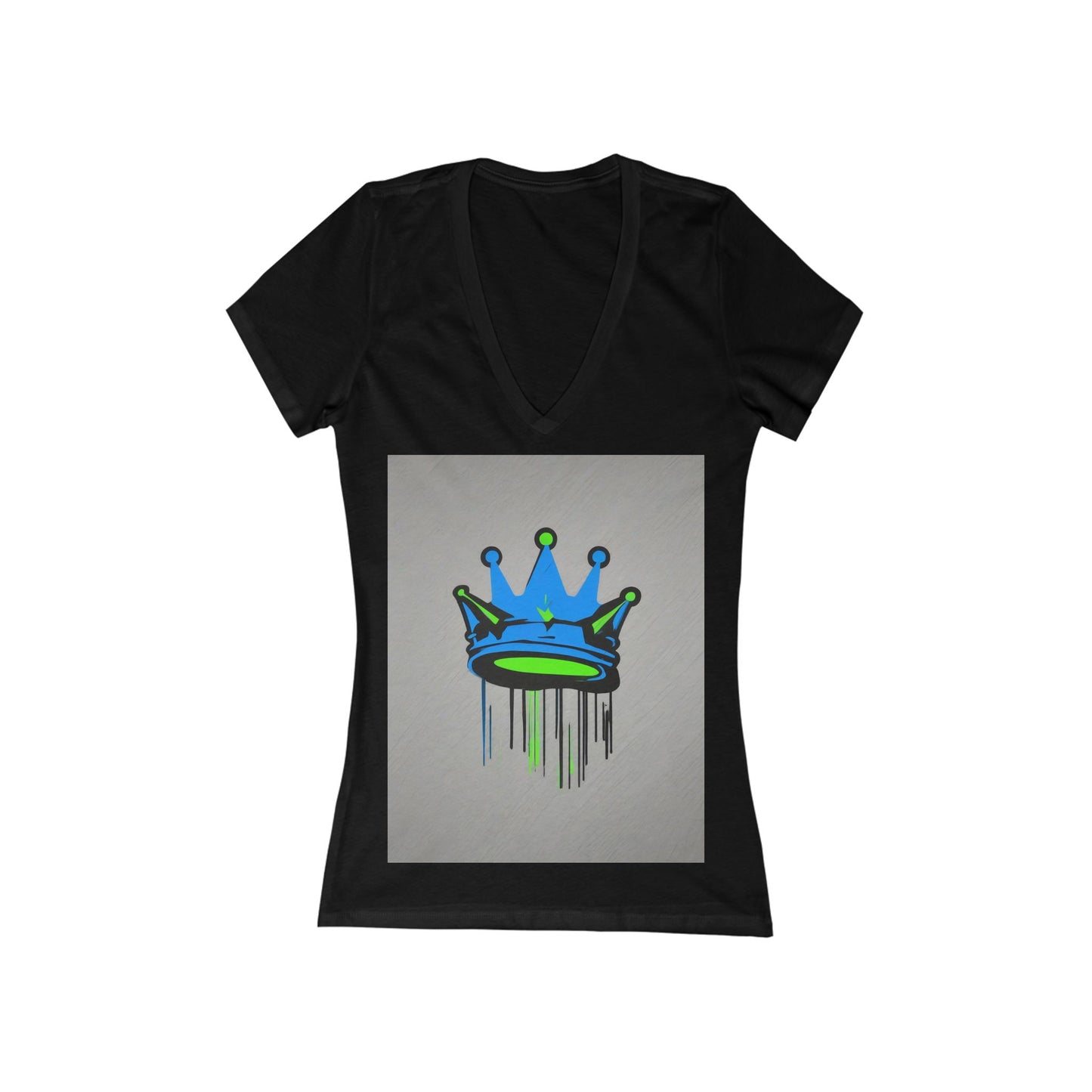 boostlete-mile-by-mile-icon-crown-matte-industrial-0162 — Women's Deep V-Neck Tee (B+C 6035)