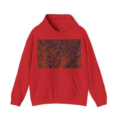 boostlete-field-day-pattern-ekg-modern-0087 — Unisex Heavy Blend Hooded Sweatshirt (Gildan)
