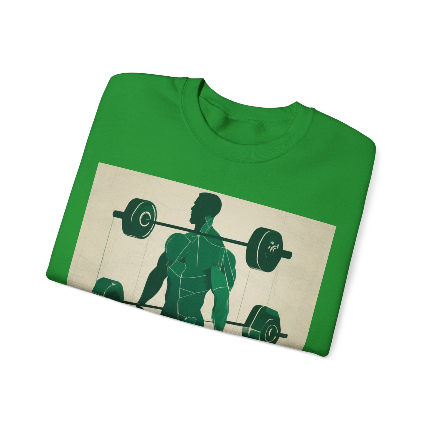 boostlete-boost-mode-scene-deadlift-glitch-blueprint-0044 — Unisex Heavy Blend Crewneck Sweatshirt (Gildan)