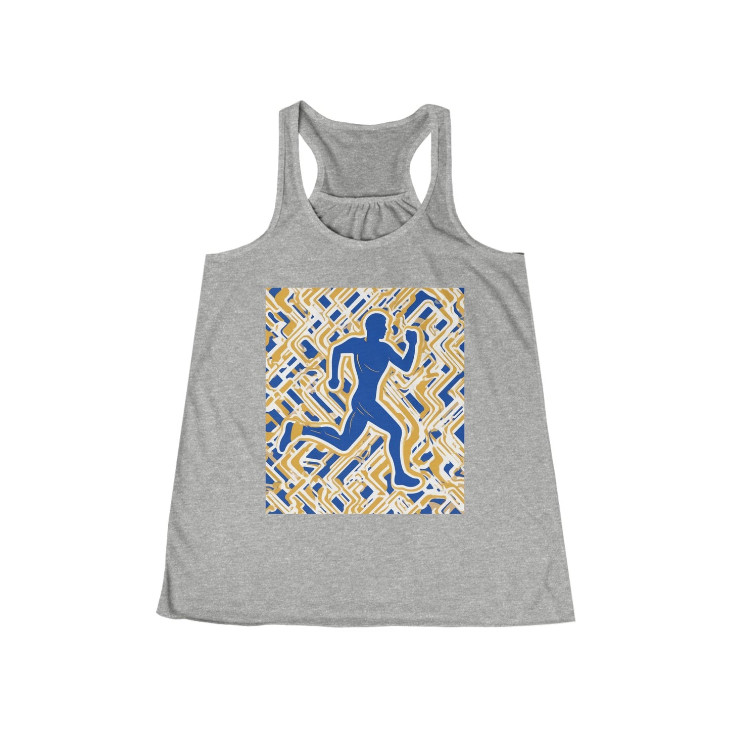 boostlete-pr-season-icon-runner-outline-industrial-0170 — Women's Flowy Racerback Tank (B+C 8800)