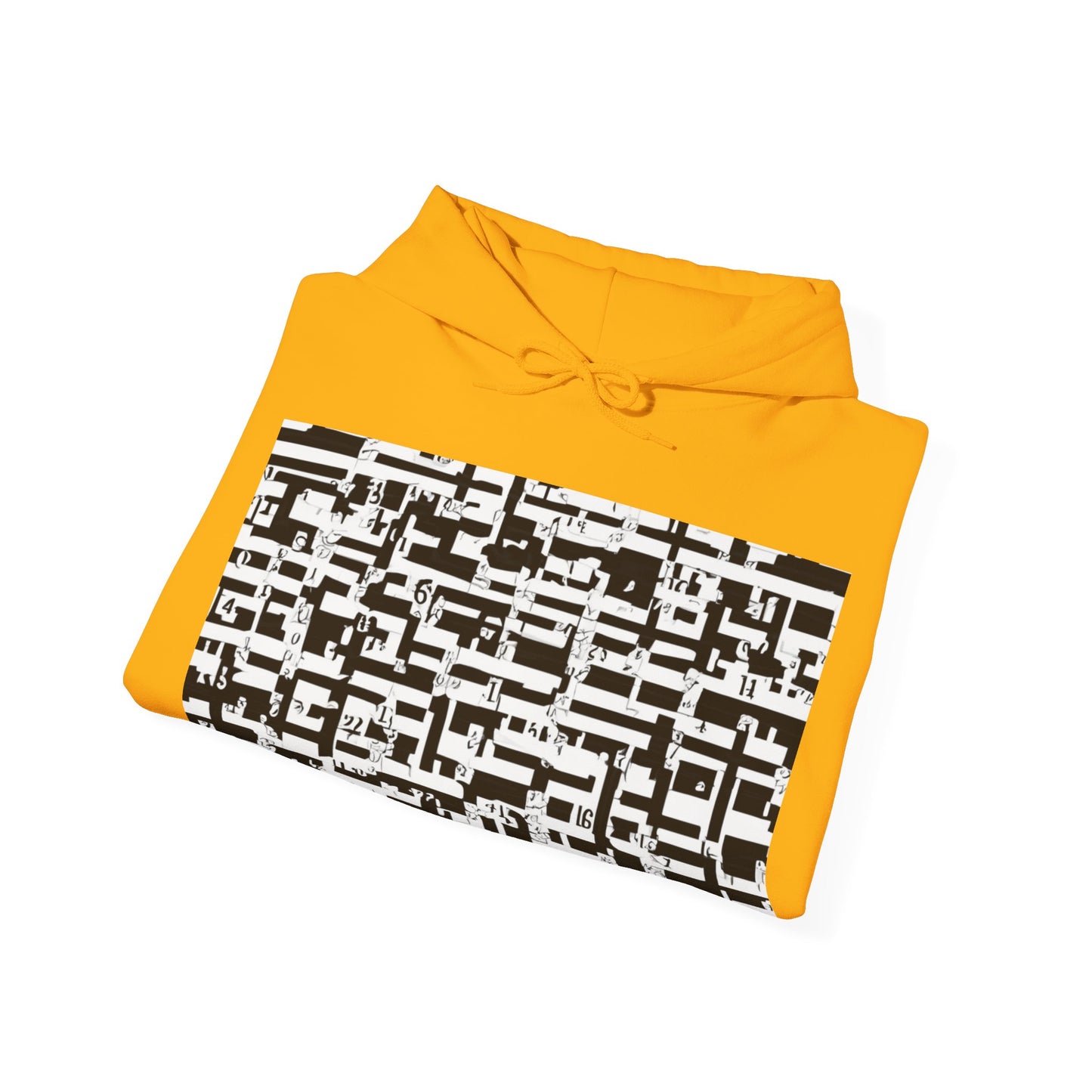 boostlete-iron-intent-pattern-plate-number-badge-0171 — Unisex Heavy Blend Hooded Sweatshirt (Gildan)