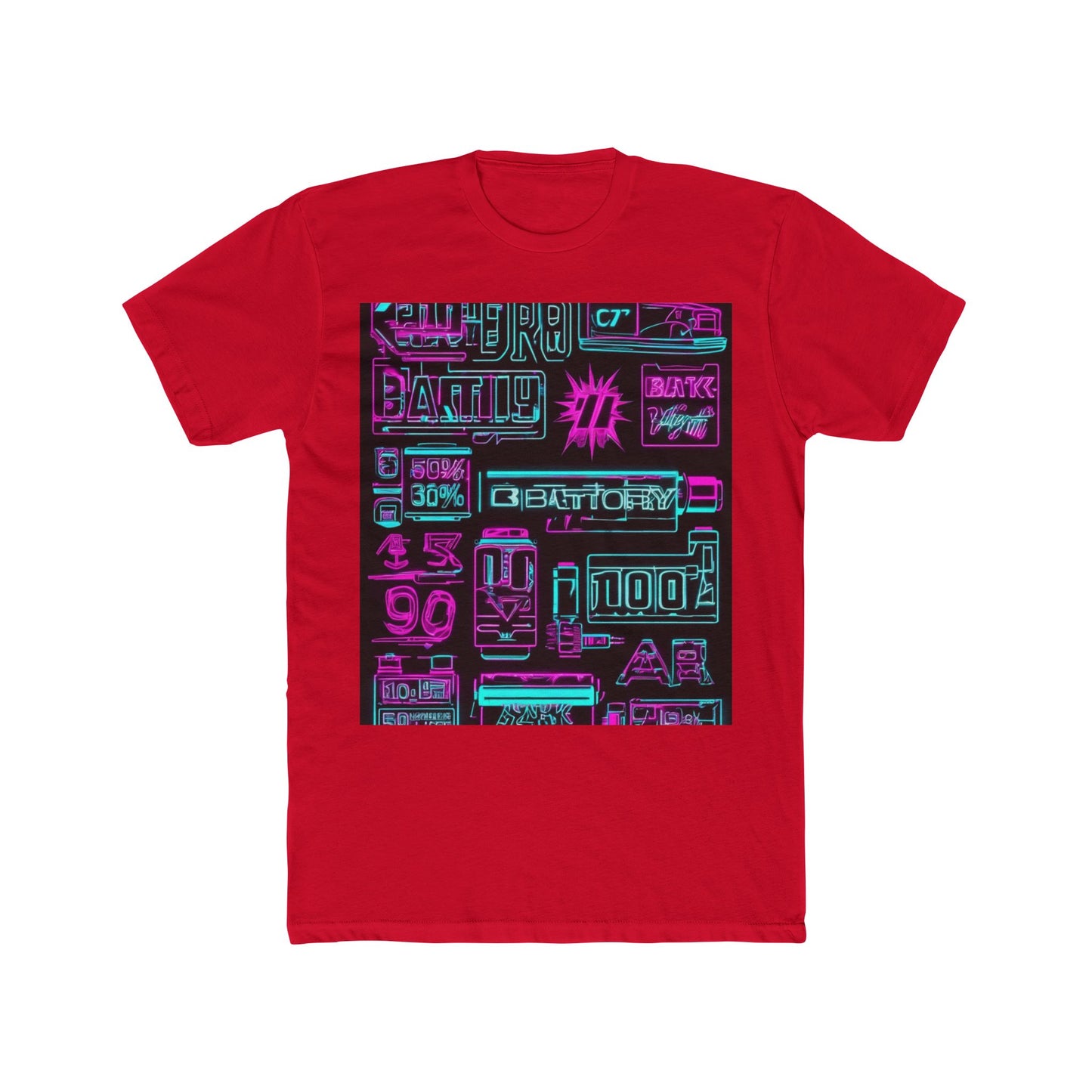 boostlete-rise-grind-type-battery-100-effort-split-blueprint-0205 — Unisex Cotton Crew Tee (NL 3600)