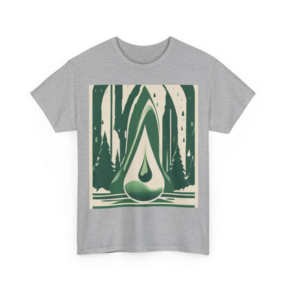 boostlete-quiet-power-icon-water-glitch-retro-0186 — Unisex Heavy Cotton Tee (Gildan 5000)