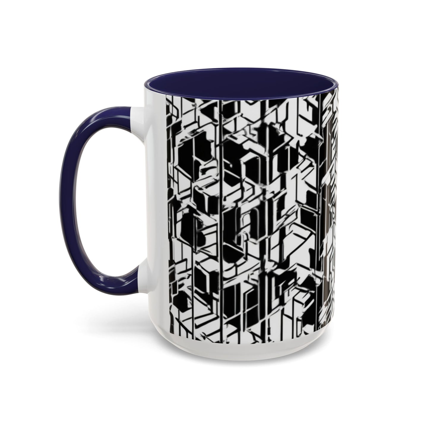 boostlete-field-day-pattern-micro-blueprint-0927 — Accent Mug 11/15oz