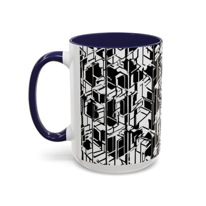 boostlete-field-day-pattern-micro-blueprint-0927 — Accent Mug 11/15oz