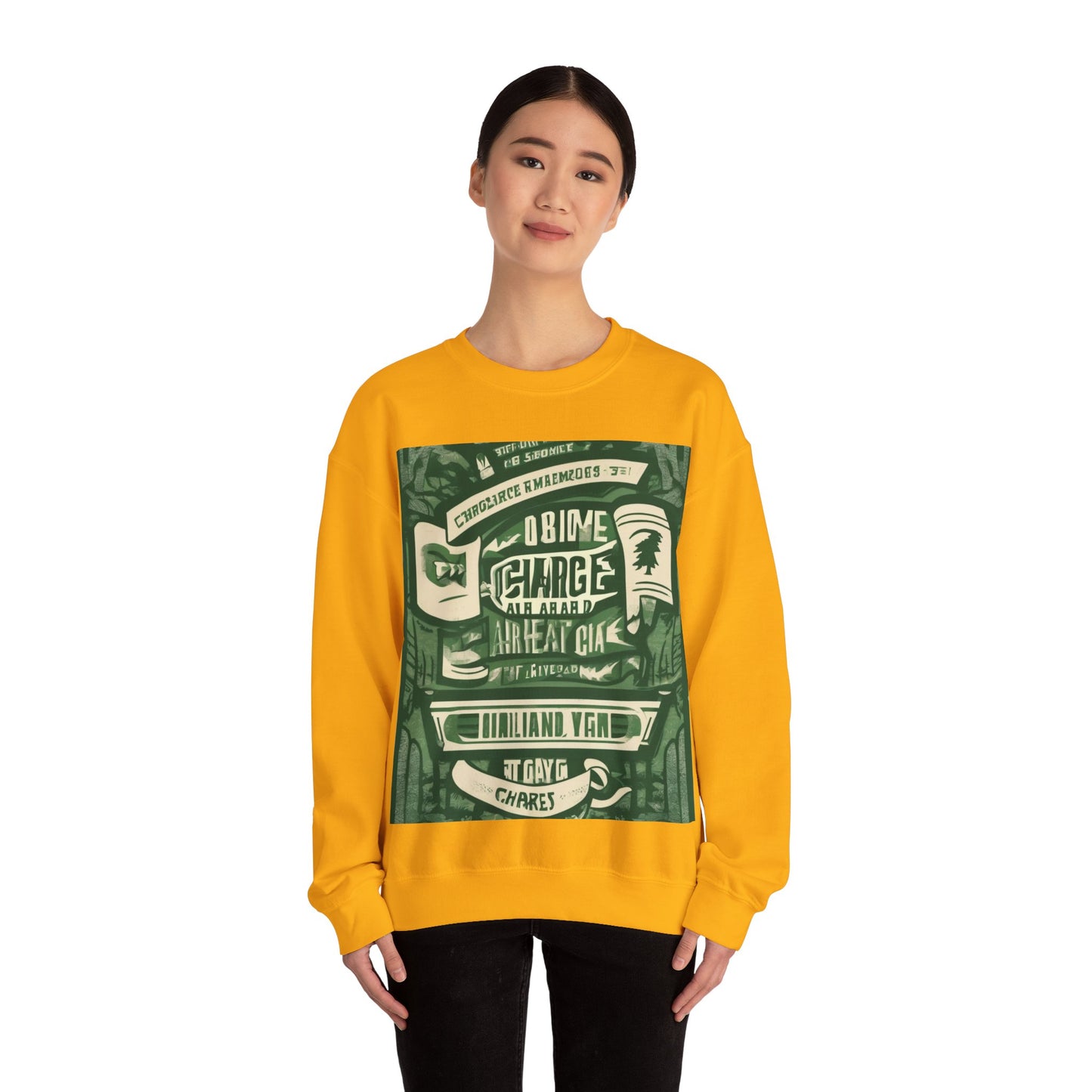 boostlete-am-crew-type-charge-ahead-banner-paper-0965 — Unisex Heavy Blend Crewneck (G18000)