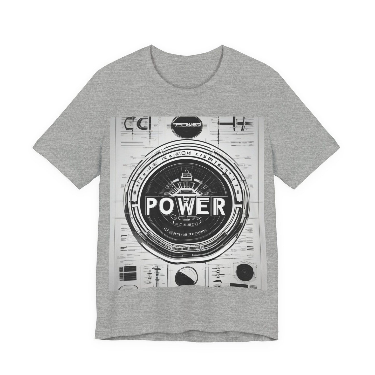 boostlete-boost-mode-type-power-in-quiet-badge-blueprint-0245 — Unisex Jersey Short Sleeve (B+C 3001)