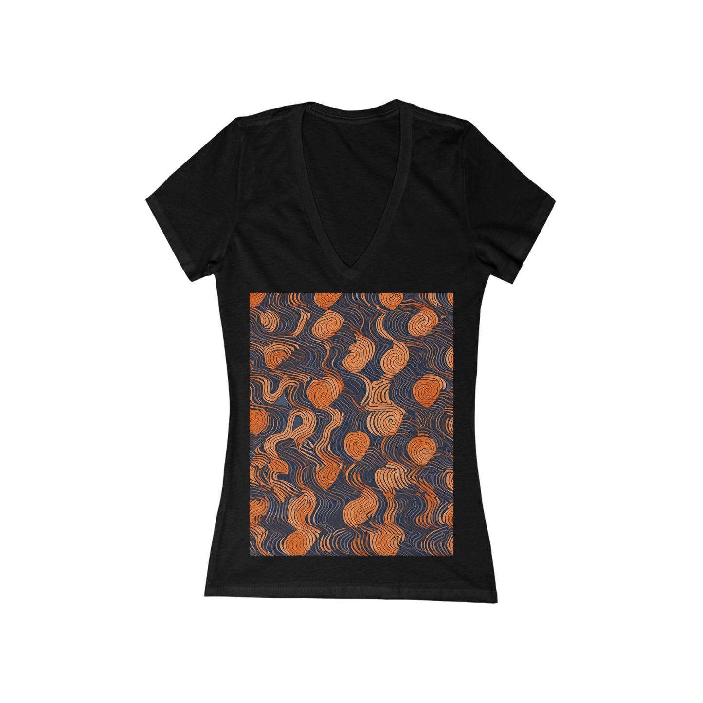 boostlete-iron-intent-pattern-topographic-engraved-0019 — Women's Deep V-Neck Tee (B+C 6035)