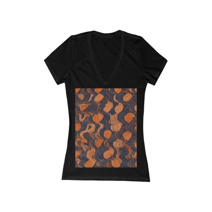 boostlete-iron-intent-pattern-topographic-engraved-0019 — Women's Deep V-Neck Tee (B+C 6035)