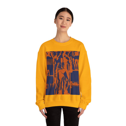 boostlete-rise-grind-scene-deadlift-3d-paper-0812 — Unisex Heavy Blend Crewneck (G18000)