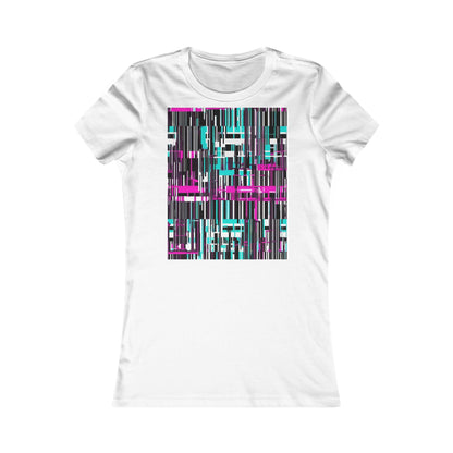 boostlete-am-crew-pattern-barcode-bold-0023 — Women's Favorite Tee (B+C 6004)
