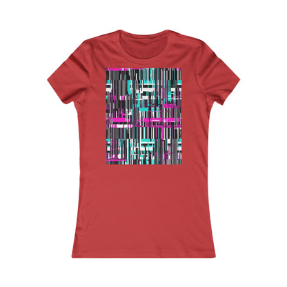 boostlete-am-crew-pattern-barcode-bold-0023 — Women's Favorite Tee (B+C 6004)