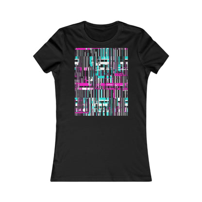 boostlete-am-crew-pattern-barcode-bold-0023 — Women's Favorite Tee (B+C 6004)