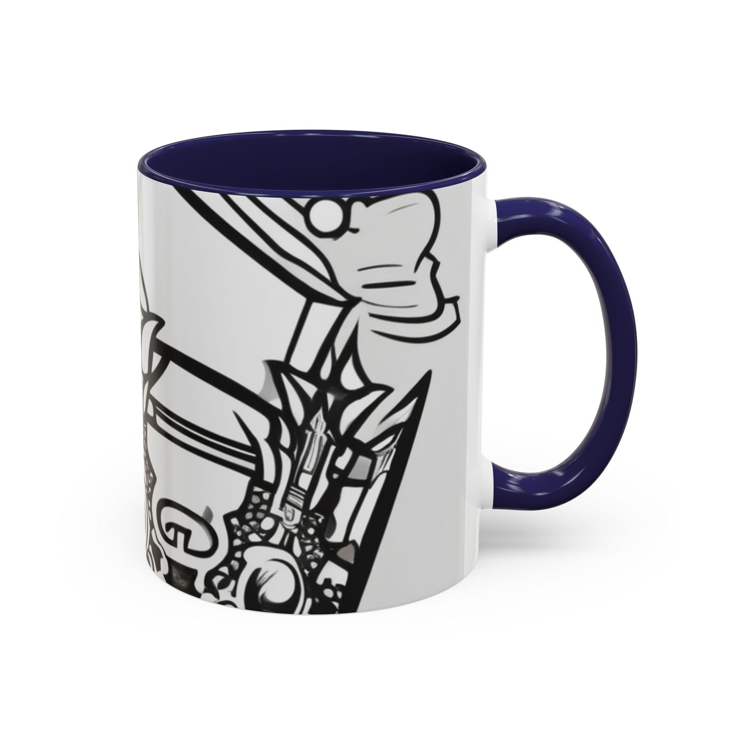 boostlete-quiet-power-icon-crown-outline-badge-0130 — Accent Mug 11oz/15oz