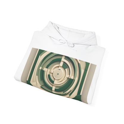 boostlete-mile-by-mile-icon-target-3d-modern-0306 — Unisex Heavy Blend Hooded Sweatshirt (Gildan)