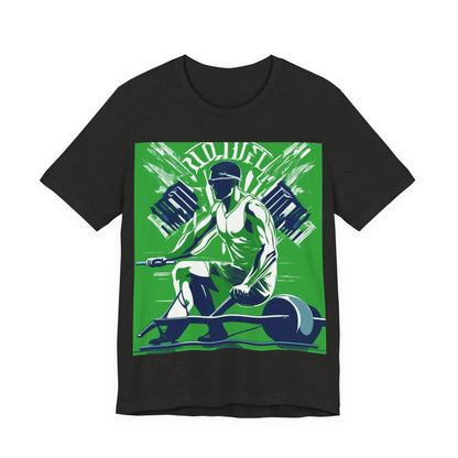 boostlete-am-crew-scene-rower-grainy-bold-0172 — Unisex Jersey Short Sleeve (B+C 3001)