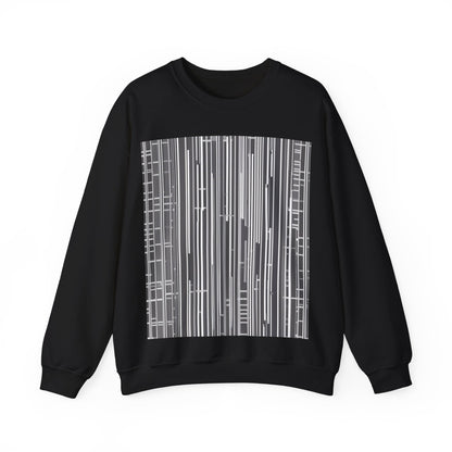 boostlete-boost-mode-pattern-barcode-blueprint-0463 — Unisex Heavy Blend Crewneck (G18000)