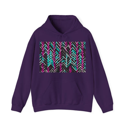 boostlete-recovery-progress-pattern-chevron-retro-0243 — Unisex Heavy Blend Hoodie (G18500)