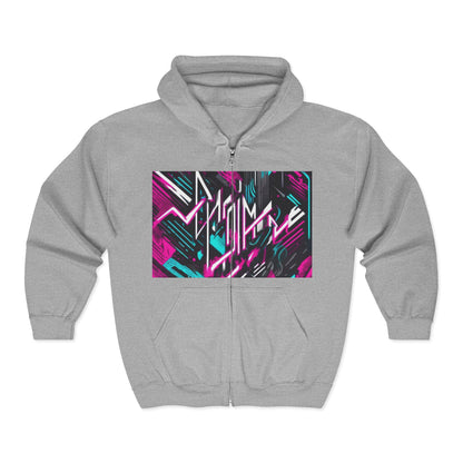 boostlete-recovery-progress-type-momentum-over-mood-diagonal-vector-0213 — Unisex Heavy Blend Full-Zip Hooded Sweatshirt