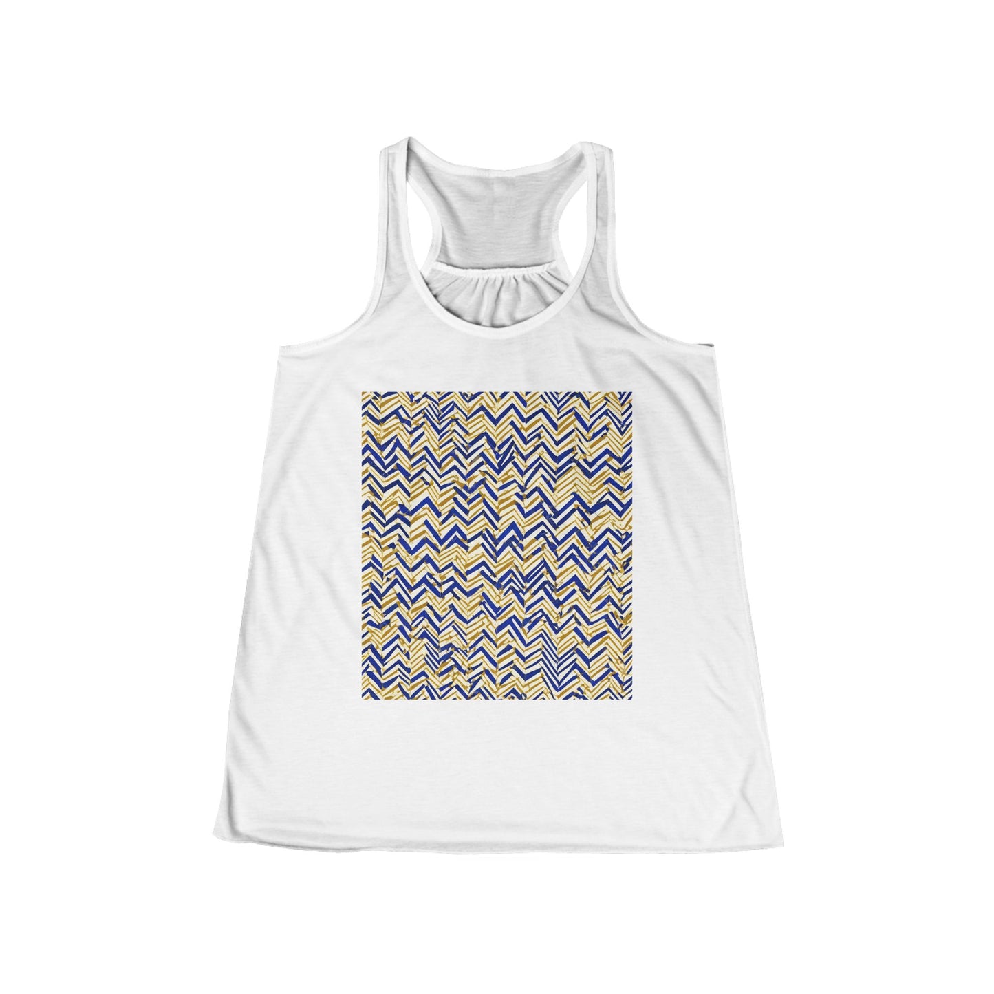 boostlete-boost-mode-pattern-ekg-line-art-0091 — Women's Flowy Racerback Tank (B+C 8800)