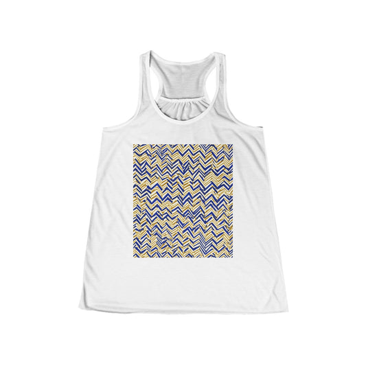boostlete-boost-mode-pattern-ekg-line-art-0091 — Women's Flowy Racerback Tank (B+C 8800)