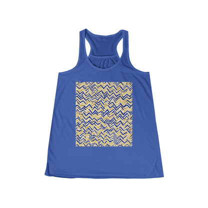 boostlete-boost-mode-pattern-ekg-line-art-0091 — Women's Flowy Racerback Tank (B+C 8800)