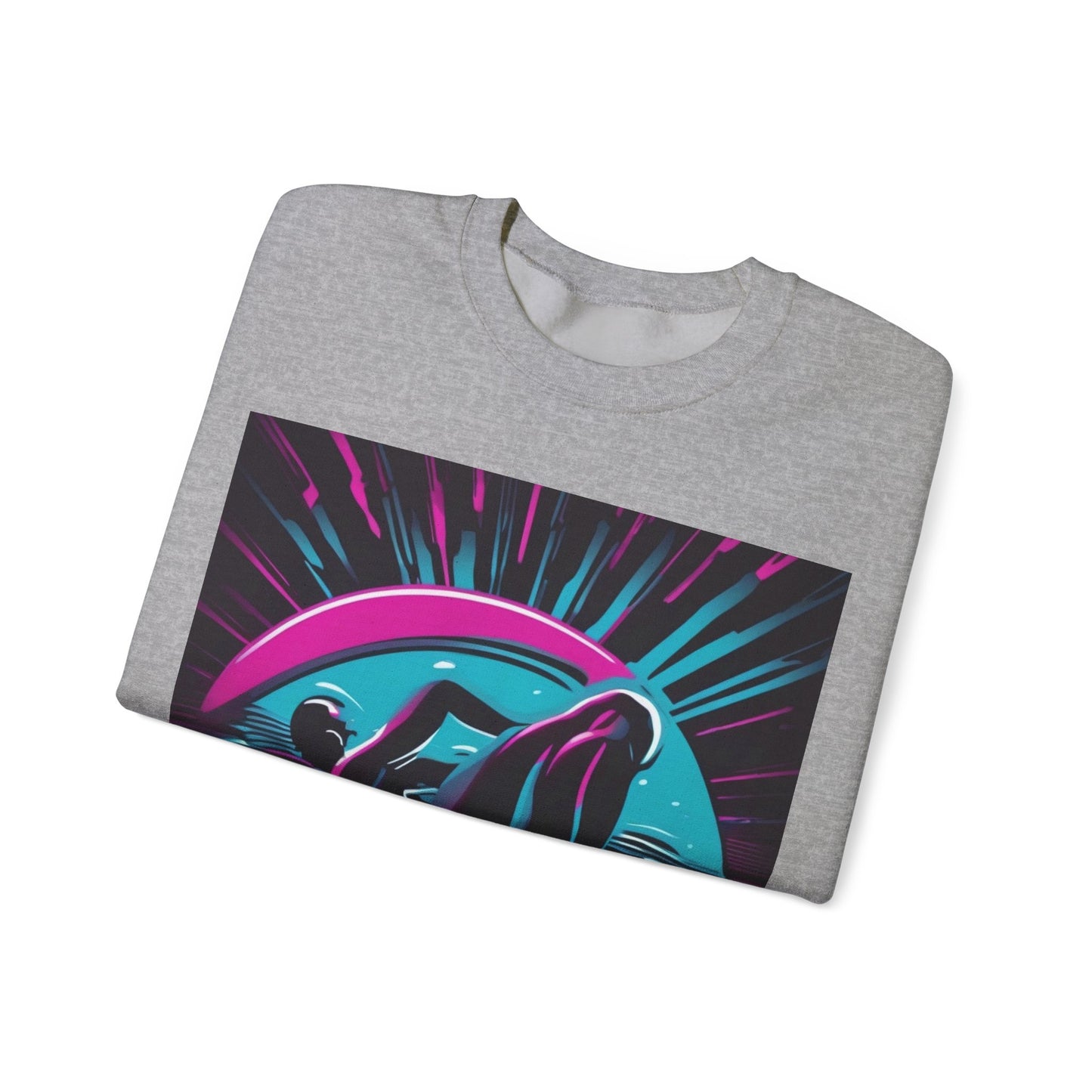 boostlete-pr-season-icon-swimmer-duotone-bold-0126 — Unisex Heavy Blend Crewneck Sweatshirt (Gildan)