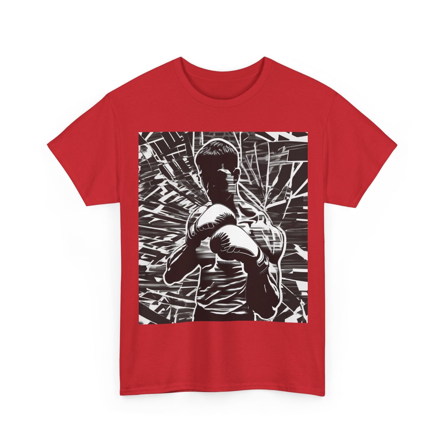 boostlete-boost-mode-scene-boxer-glitch-paper-0084 — Unisex Heavy Cotton Tee (Gildan 5000)