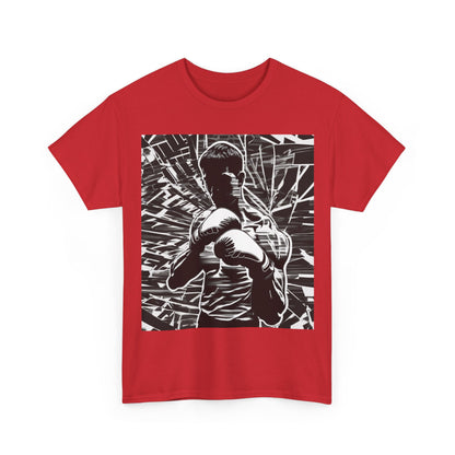 boostlete-boost-mode-scene-boxer-glitch-paper-0084 — Unisex Heavy Cotton Tee (Gildan 5000)