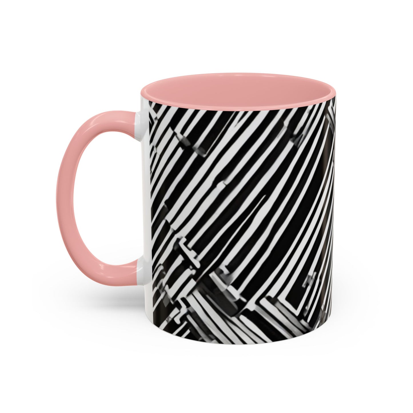 boostlete-mile-by-mile-pattern-barcode-monoline-0059 — Accent Mug 11oz/15oz