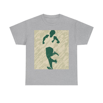 boostlete-am-crew-icon-runner-grainy-blueprint-0134 — Unisex Heavy Cotton Tee (Gildan 5000)