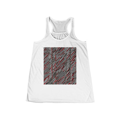 boostlete-field-day-pattern-diagonal-paper-0287 — Women's Flowy Racerback Tank (B+C 8800)