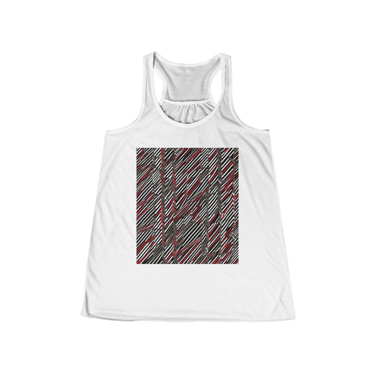 boostlete-field-day-pattern-diagonal-paper-0287 — Women's Flowy Racerback Tank (B+C 8800)