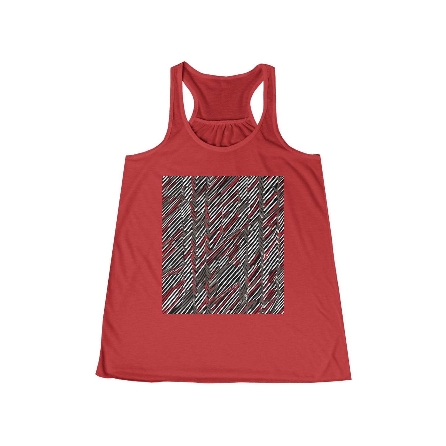 boostlete-field-day-pattern-diagonal-paper-0287 — Women's Flowy Racerback Tank (B+C 8800)