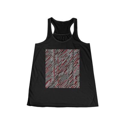 boostlete-field-day-pattern-diagonal-paper-0287 — Women's Flowy Racerback Tank (B+C 8800)