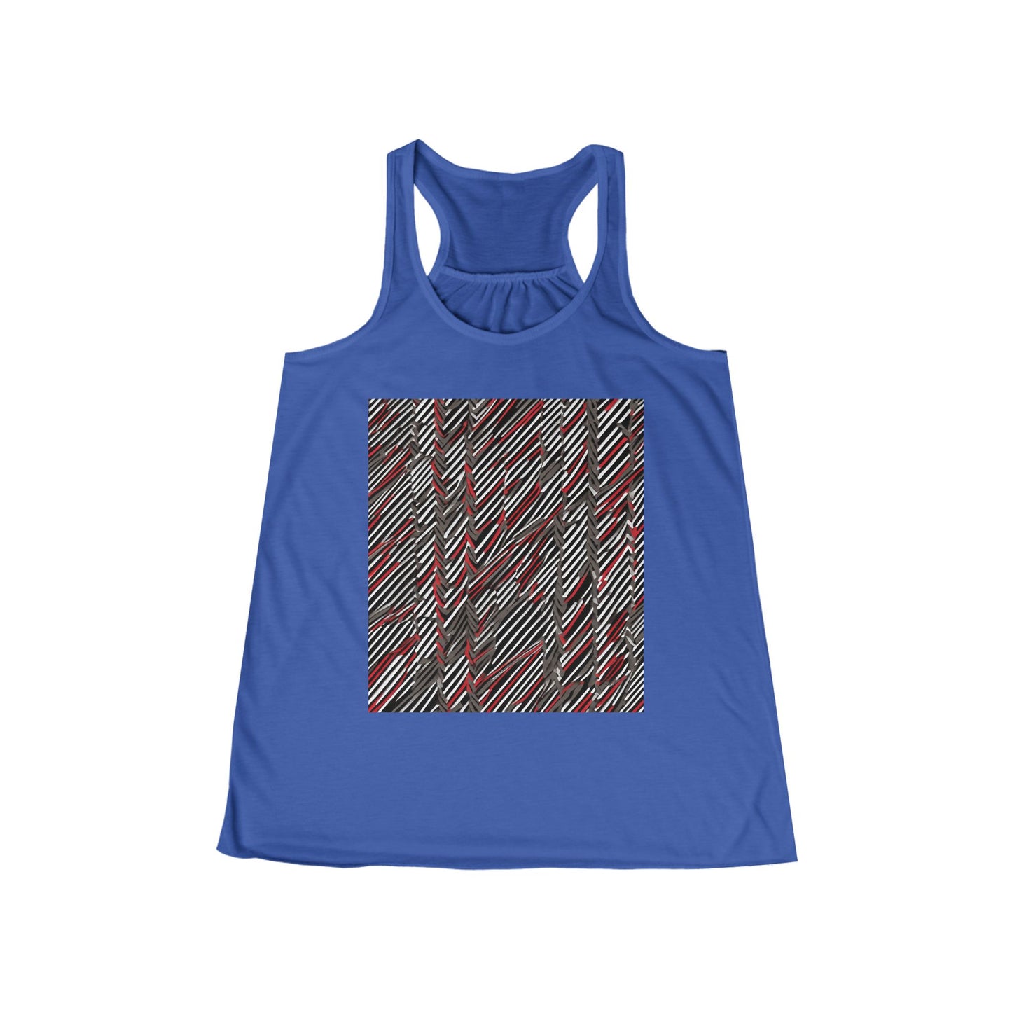 boostlete-field-day-pattern-diagonal-paper-0287 — Women's Flowy Racerback Tank (B+C 8800)